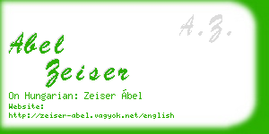 abel zeiser business card